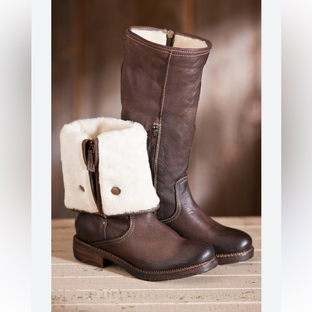 Manas‎ Women’s Angelitas Brown Leather Versatile Boot. Long or Short. Size 39